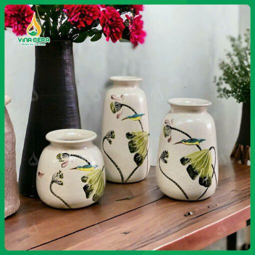 Mẫu Bình Hoa Gốm Sứ Đẹp VN-01061125