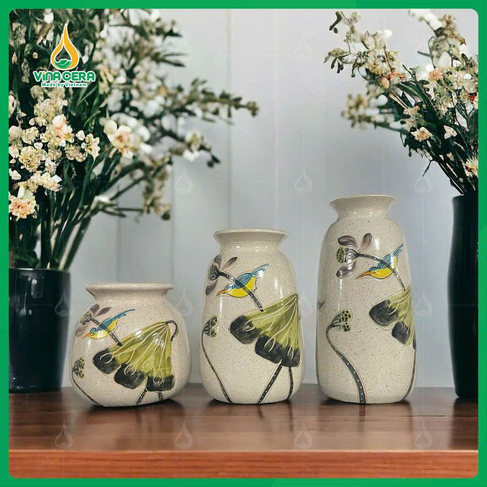 Mẫu Bình Hoa Gốm Sứ Đẹp VN-01061125 Mẫu Bình Hoa Gốm Sứ Đẹp VN-01061125