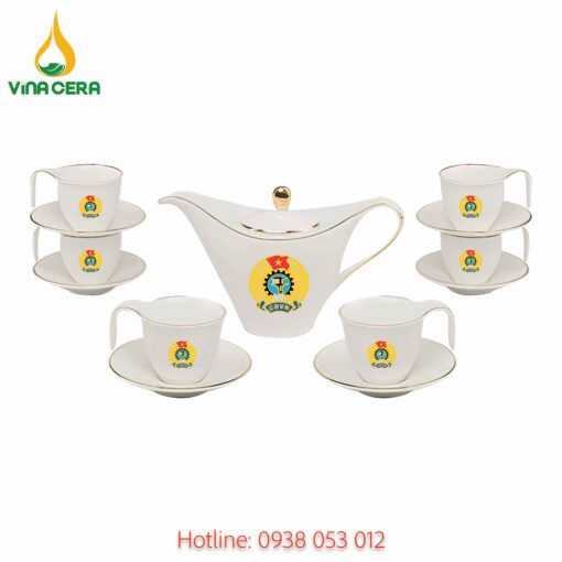 ấm chén in logo - quà tặng công đoàn