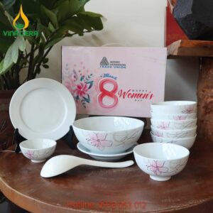 bộ 10 chén in logo - quà tặng công đoàn