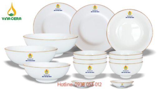 bộ 10 chén in logo - quà tặng công đoàn