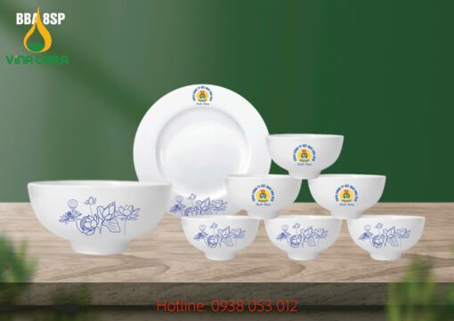 bộ 10 chén in logo - quà tặng công đoàn