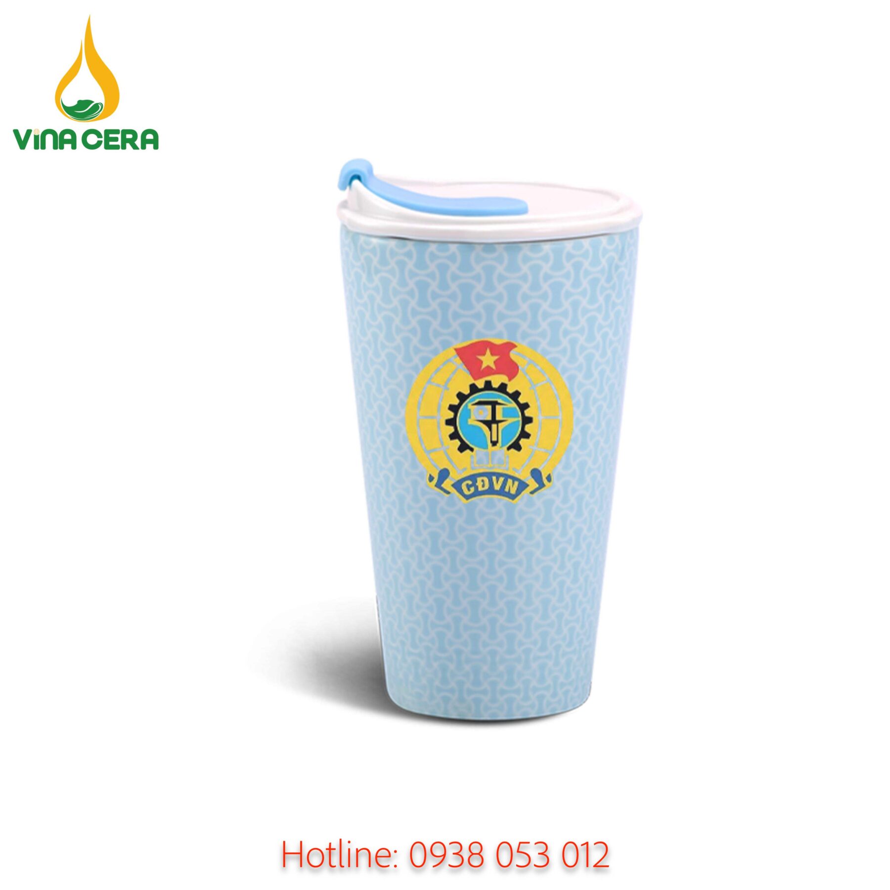 ly sứ in logo - quà tặng công đoàn