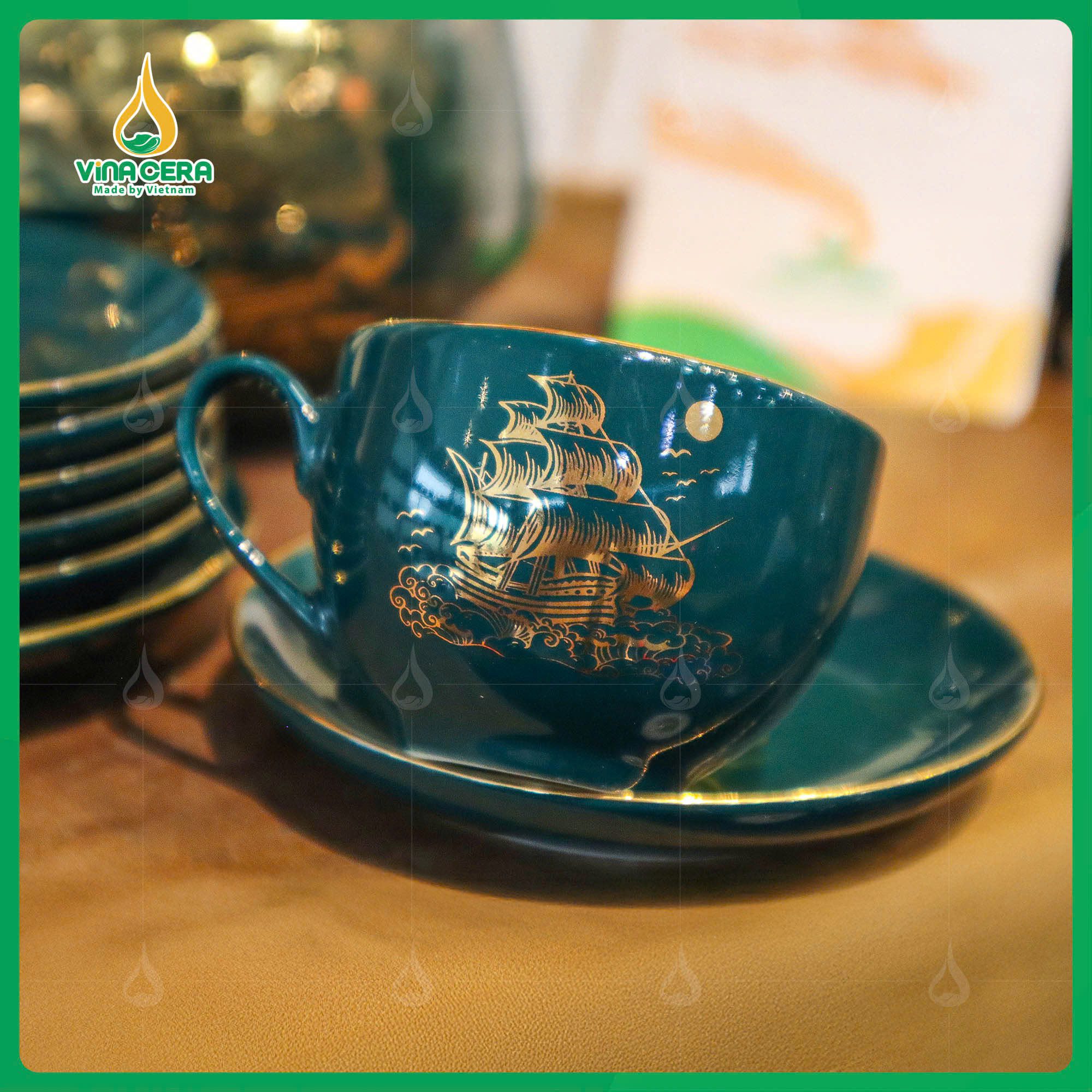 Bộ Ấm Chén In logo Kỷ Niệm Cơ Quan AC-0472625 Bộ Ấm Chén In logo Kỷ Niệm Cơ Quan AC-0472625