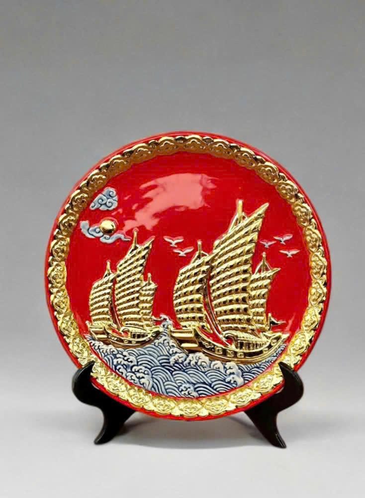 Đĩa Phong Thủy Trưng bày Thuận Buồm Xuôi Gió - May Mắn Thuận Lợi ĐBT-0272625