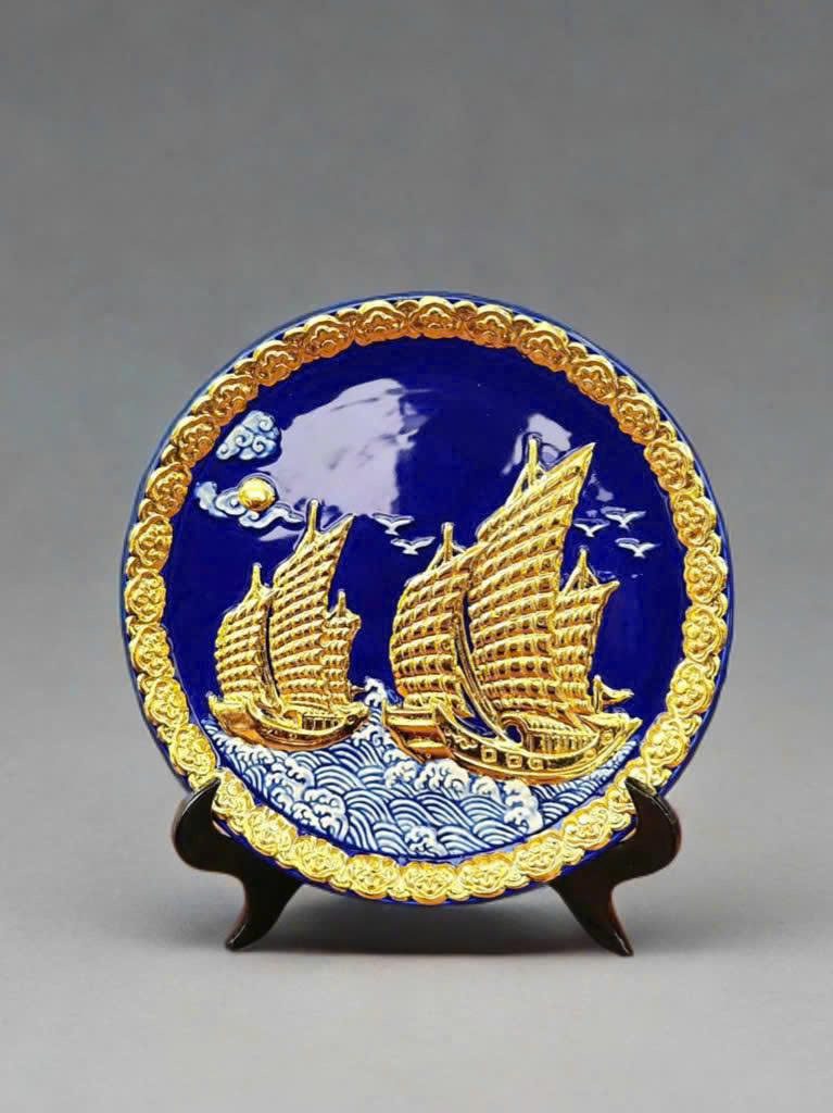 Đĩa Phong Thủy Trưng bày Thuận Buồm Xuôi Gió - May Mắn Thuận Lợi ĐBT-0272625