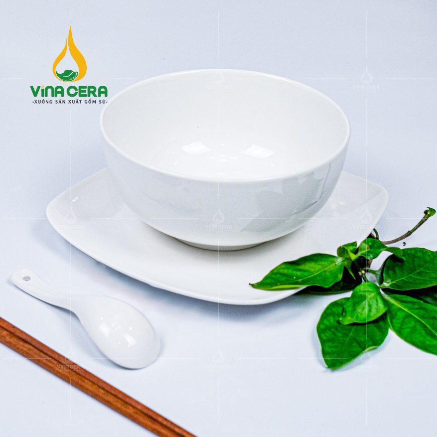Tô Sứ Trắng Vinacera 17.7cm