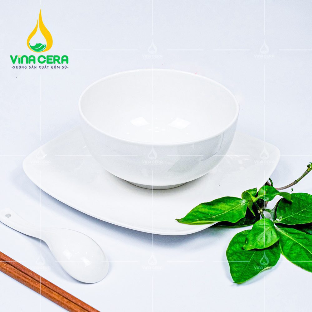 Tô Sứ Vinacera Trắng Trơn 15.4cm