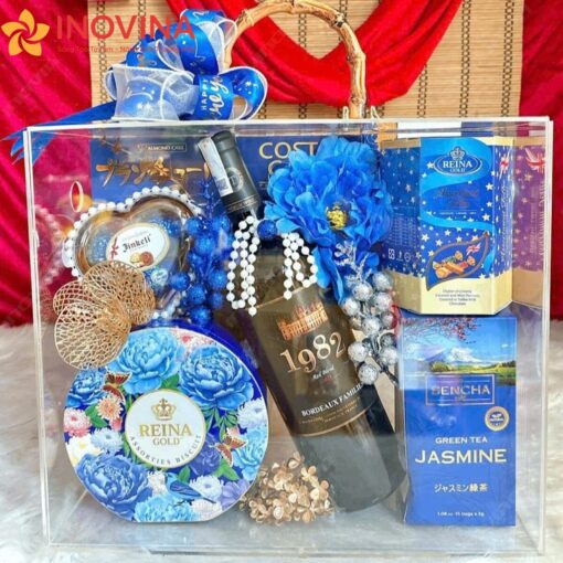 Giỏ Quà Tết Sắc Xanh Tươi Mới