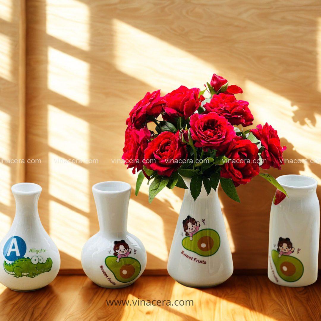 Bình Hoa Mini Gốm Sứ Quà Tặng Ngày 8/3 In Logo Theo Yêu Cầu Bình hoa mini gốm sứ quà tặng ngày 8/3 in logo theo yêu cầu