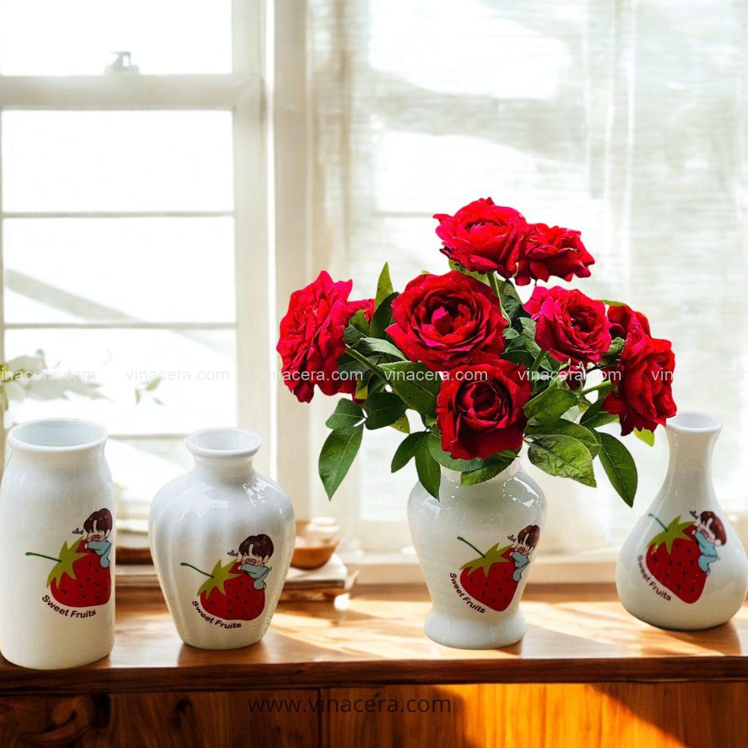 Bình Hoa Mini Gốm Sứ Quà Tặng Ngày 8/3 In Logo Theo Yêu Cầu Bình hoa mini gốm sứ quà tặng ngày 8/3 in logo theo yêu cầu