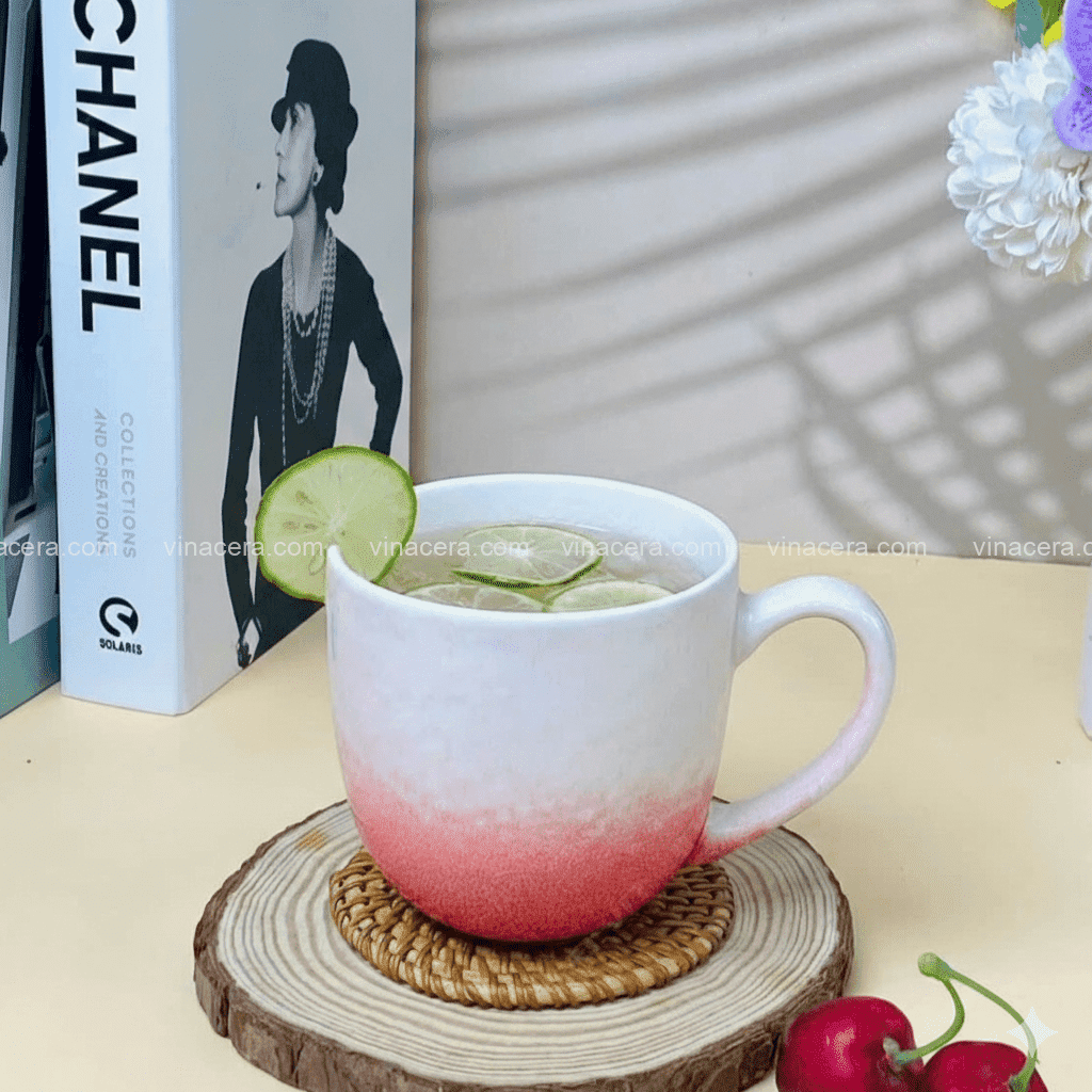 Ly Sứ Bát Tràng Đáy Tròn Men Loang Cao Cấp In Logo Ly sứ Bát Tràng đáy tròn men loang cao cấp in logo làm quà tặng doanh nghiệp B2B