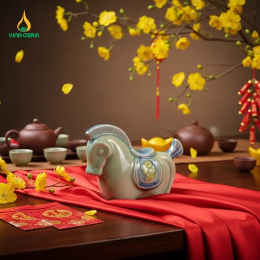 Tiểu Mã Tấn Bảo Bát Tràng – Tượng Ngựa Phong Thuỷ May Mắn