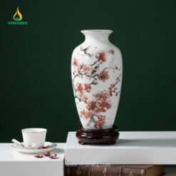 Bình Hoa Gốm Bát Tràng Hoa Đào - Quà Tặng Ý Nghĩa