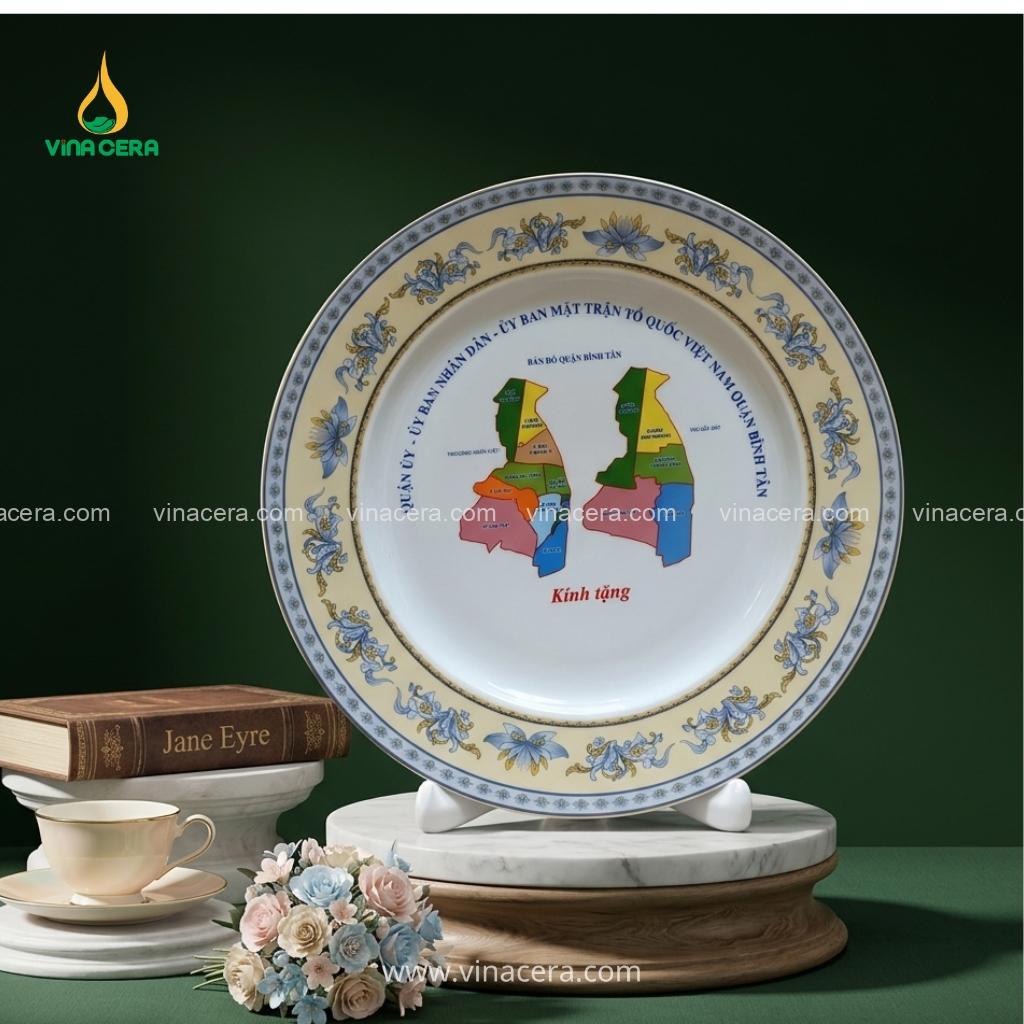 Đĩa Gốm Sứ Trưng Bày In Logo – Quà Tặng Sự Kiện & Doanh Nghiệp