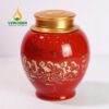 Hũ Đựng Trà Men Đỏ Hình Mã Đáo Thành Công - HTVN 0252224 Hũ đựng trà men đỏ hình mã đáo thành công