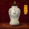 Bình Thiên Nga Gốm Chu Đậu Khắc Nổi Vàng Kim - SVN BH CD20032402 Bình Thiên Nga Gốm Chu Đậu Khắc Nổi Vàng Kim