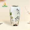 Bình Hoa Men Mát Vẽ Sen - SVN BH 07032401 Bình Hoa Men Mát Vẽ Sen