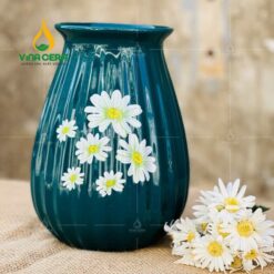 Mẫu Bình Hoa Men Xanh Lục Bảo Hoa Cúc