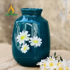 Mẫu Bình Hoa Men Xanh Lục Bảo Hoa Cúc