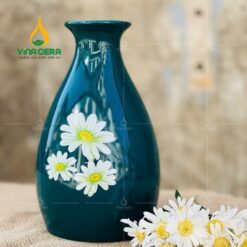 Mẫu Bình Hoa Men Xanh Lục Bảo Hoa Cúc