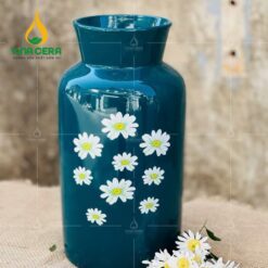 Mẫu Bình Hoa Men Xanh Lục Bảo Hoa Cúc