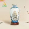 Bình hoa thuận buồm xuôi gió vẽ vàng