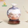Bình Hút Lộc Trắng Bổ Khung Vẽ Vàng - BHL 0673024 Bình Hút Lộc Trắng Bổ Khung Vẽ Vàng