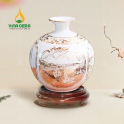 Bình hút lộc tứ cảnh vẽ vàng