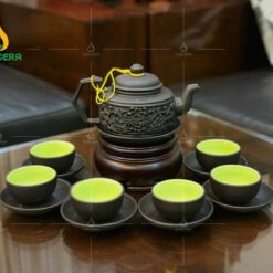 Bộ Trà Gốm Tử Sa Hoa Dây - SVN BAT 29032402 Bộ Trà Gốm Tử Sa Khắc Hoa Sen – SVN BAT 29032401