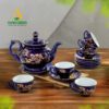 Bộ Trà Đài Cát Men Xanh Sen Vàng - SVN BAT 28032404 Bộ Trà Đài Cát Men Xanh Sen Vàng