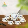 Bộ Trà Đèn Thần Sen Xanh Chỉ Vàng - SVN BAT 25032401 Bộ Trà Đèn Thần Sen Xanh Chỉ Vàng