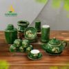 Bộ Trà Men Lục Bảo Sen Vàng Kim - SVN BAT 28032402 Bộ Trà Men Lục Bảo Sen Vàng Kim