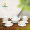 Bộ Ấm Trà Sứ Trắng Thiên Kim - SVN BAT 19032404 Bộ Ấm Trà Sứ Trắng Thiên Kim