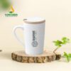 Ly Sứ Vat Có Nắp Men Mát - LS-1453124 Ly Sứ Vat Có Nắp Men Mát