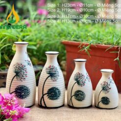 Bình Hoa Bát Tràng Vẽ Bồ Công Anh - SVN BH 11042401 Bình Hoa Bát Tràng Vẽ Bồ Công Anh