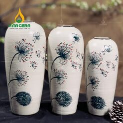 Bình Hoa Bát Tràng Vẽ Bồ Công Anh - SVN BH 11042401 Bình Hoa Bát Tràng Vẽ Bồ Công Anh
