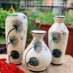 Bình Hoa Bát Tràng Vẽ Bồ Công Anh - SVN BH 11042401 Bình Hoa Bát Tràng Vẽ Bồ Công Anh