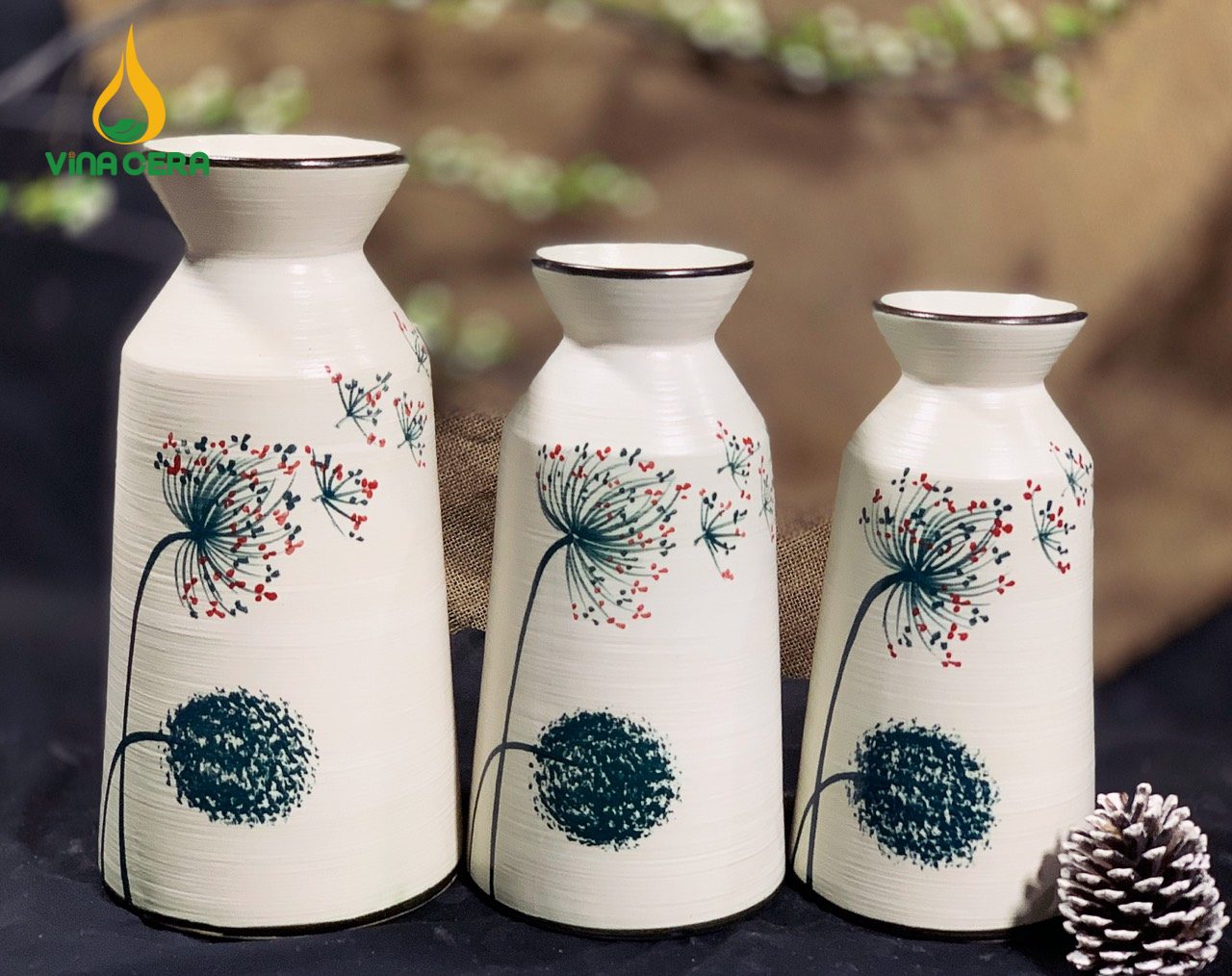 binh-hoa-gom-ve-bo-cong-anh (8) Bình Hoa Bát Tràng Vẽ Bồ Công Anh