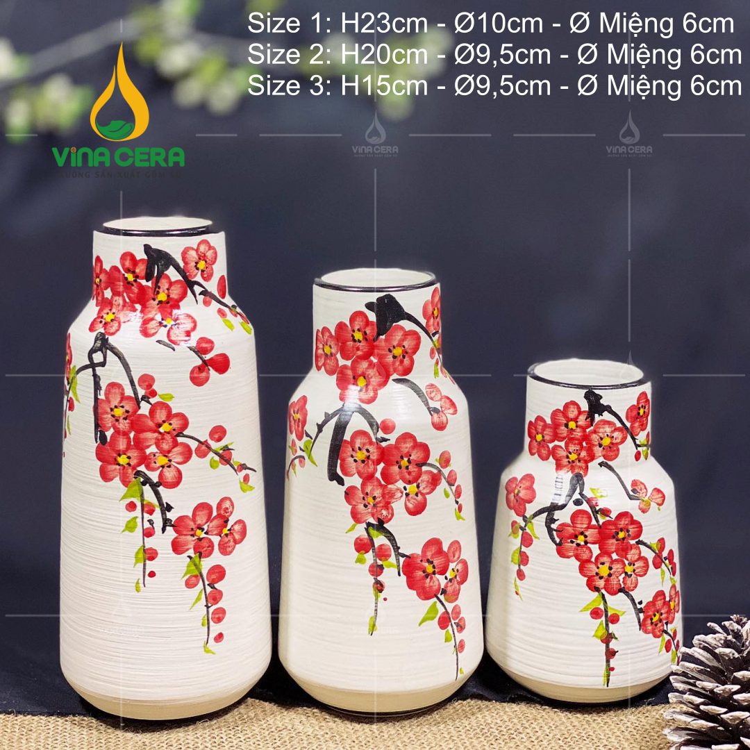 binh-hoa-gom-ve-hoa-dao (16) Bình Hoa Men Xước Vẽ Hoa Đào