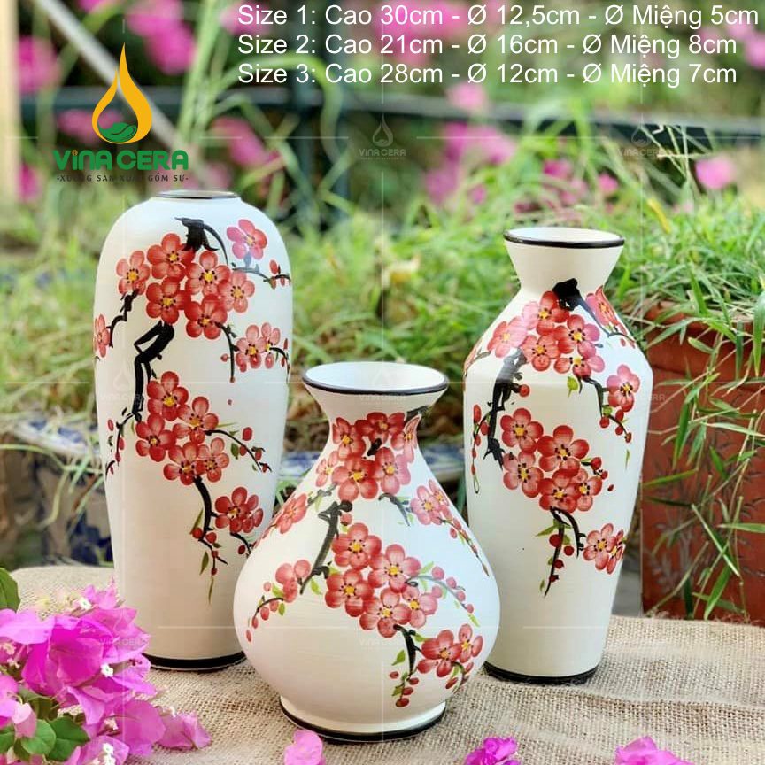 binh-hoa-gom-ve-hoa-dao (17) Bình Hoa Men Xước Vẽ Hoa Đào