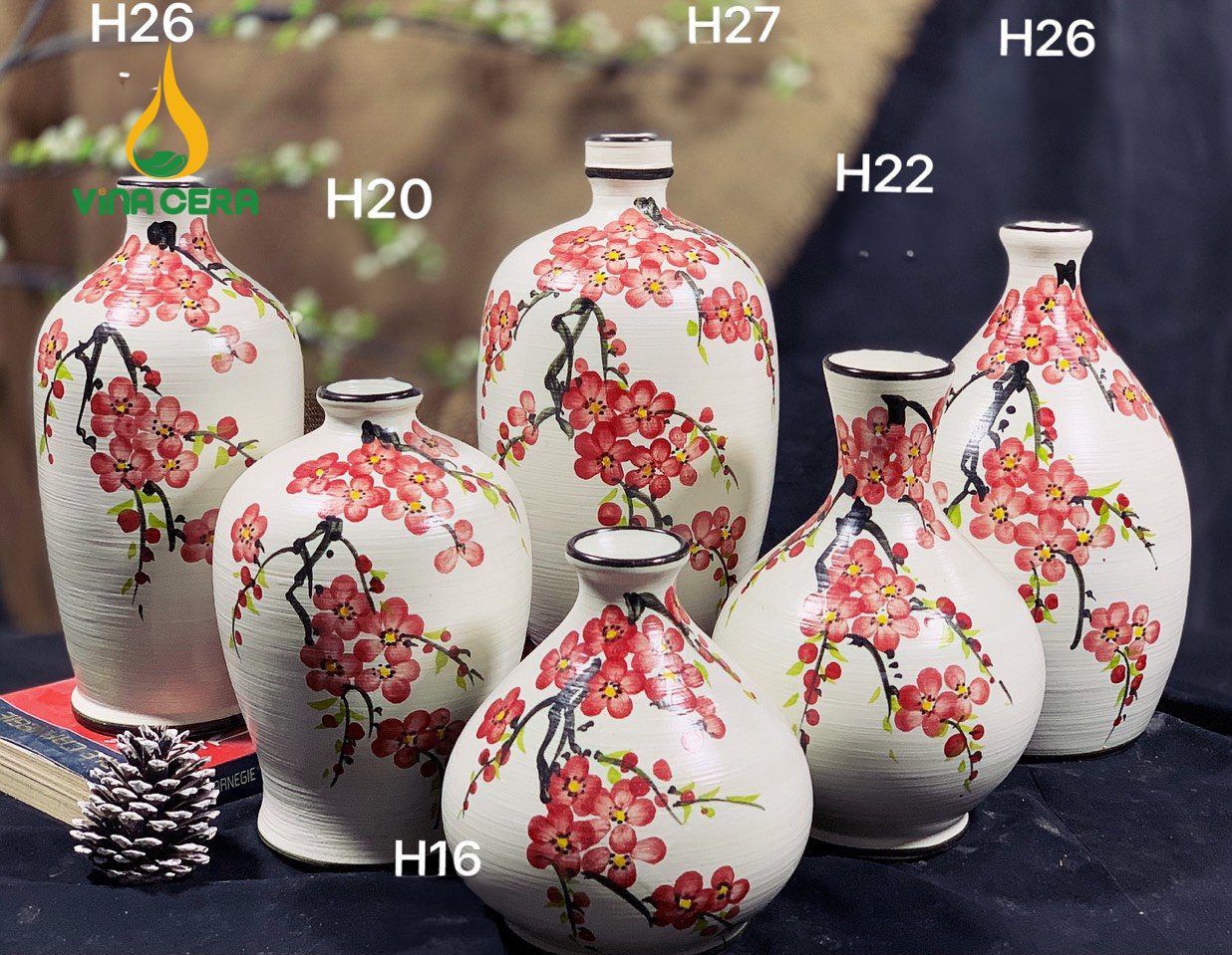binh-hoa-gom-ve-hoa-dao (8) Bình Hoa Men Xước Vẽ Hoa Đào