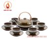 24 Bộ ấm trà gốm hỏa biến Bát Tràng