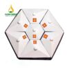 Khay Mứt Sứ Trắng Lục Giác In Logo - KMS-3452424 Khay Mứt Sứ Trắng Lục Giác In Logo