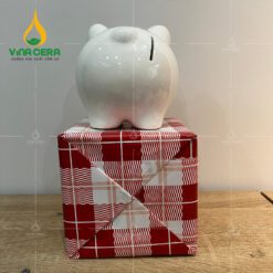 Heo Sứ Tiết Kiệm Lợn Đất Ống Heo Mini Hoạ Tiết Vẽ Tay Dễ Thương Gốm Sứ Bát Tràng Cao Cấp (2)