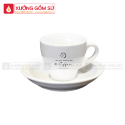 Ly Sứ Trắng Bát Tràng uống cafe Espresso LS111224 Ly Sứ Trắng Bát Tràng uống cafe Espresso LS111224