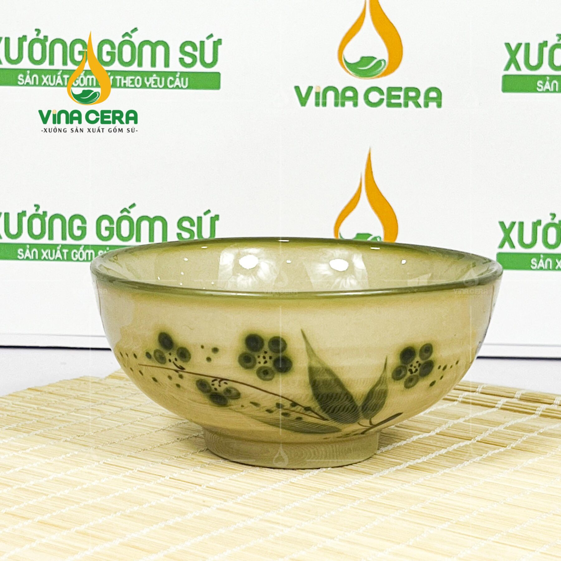 chen-com-su-bat-trang-men-xanh-ve-truc-chuon (2) Chén Cơm Sứ Bát Tràng Họa Tiết Trúc Chuồn – SVN BC 09052401