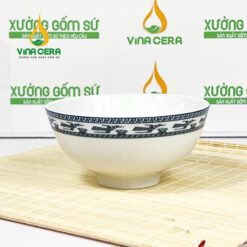 Chén Cơm Sứ Trắng Họa Tiết Chim Lạc - SVN BC 09052404 Chén Cơm Sứ Trắng Họa Tiết Chim Lạc
