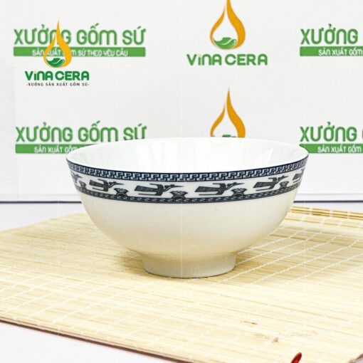 Chén Cơm Sứ Trắng Họa Tiết Chim Lạc