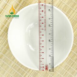 Chén Cơm Sứ Trắng Họa Tiết Lá Trúc - SVN BC 13052402 Chén cơm sứ trắng họa tiết lá trúc